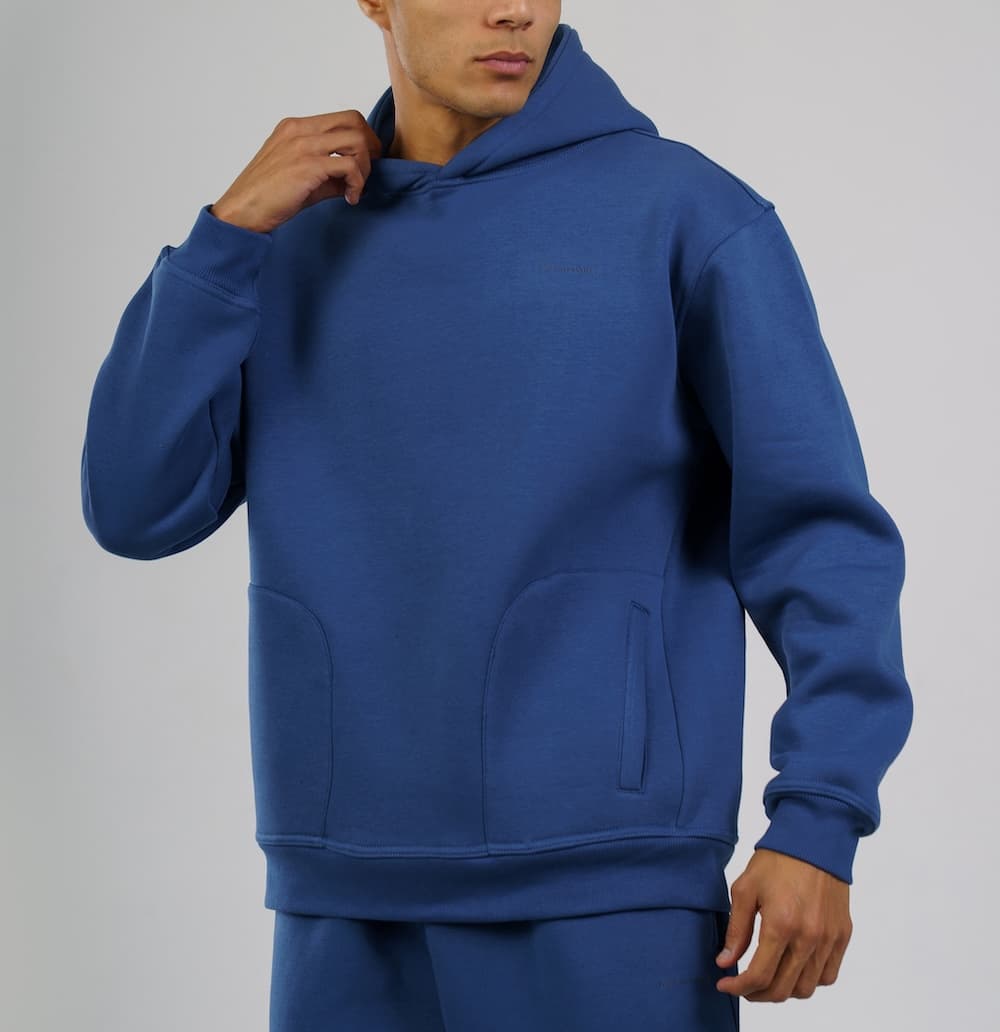 blue hoodie men